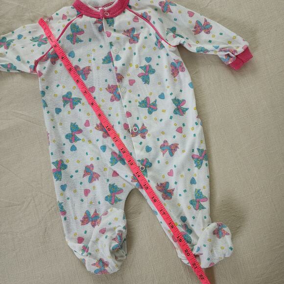 Vintage Bows Footed Pjs 3-6 months - Picture 7 of 8
